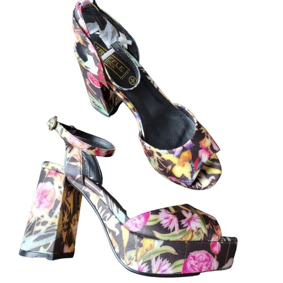NWT Size 37 Floral Platform shoes Truffle Collection - Picture 8 of 10